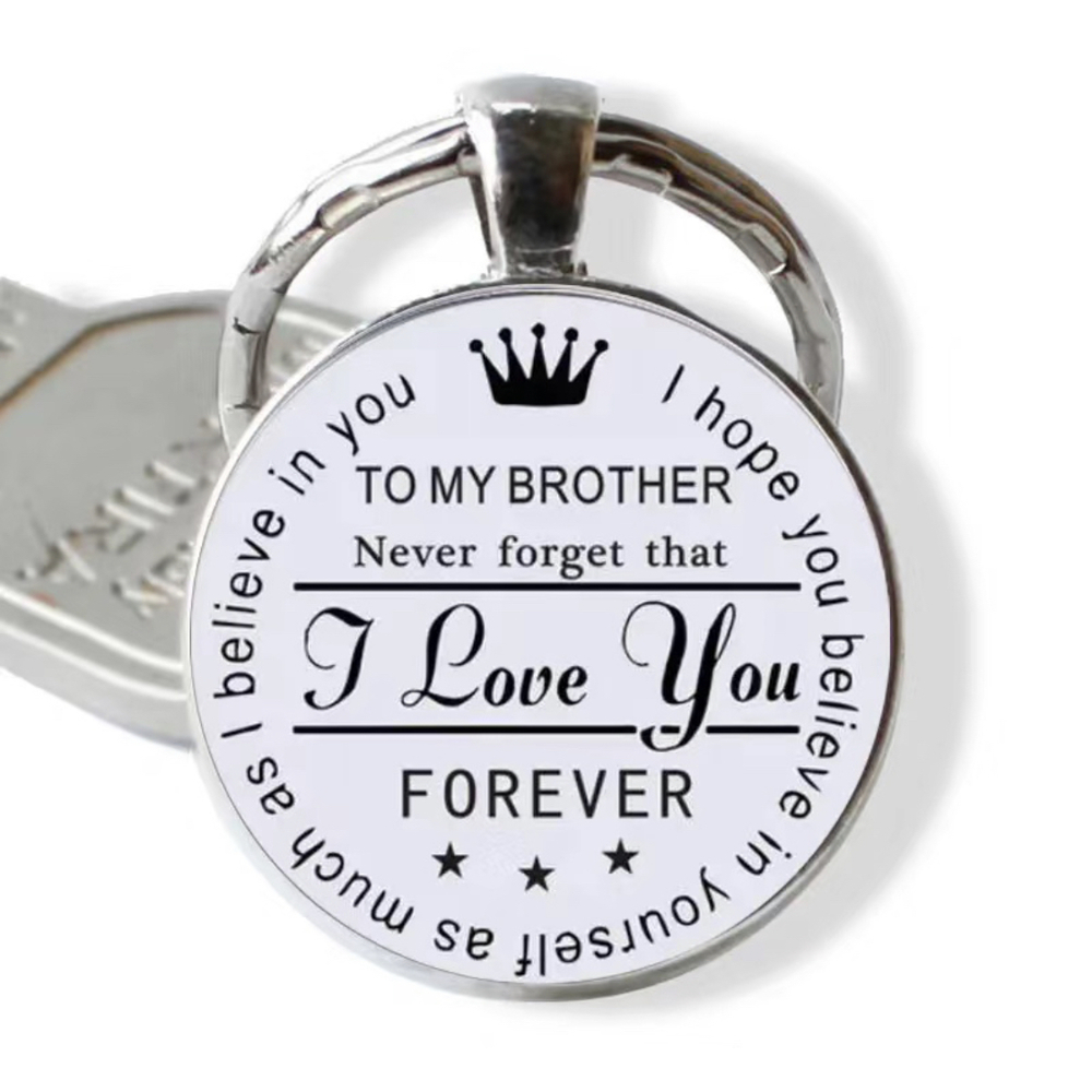 3/$25 TO MY BROTHER Never forget that I Love You Stainless Steel Keychain NEW